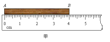 用毫米刻度尺测量木条ab的长度,如图甲所示可知ab长度为ab=