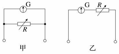 如图所示,甲,乙两个电路都由一个灵敏电流计